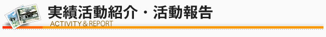 実績活動紹介・活動報告