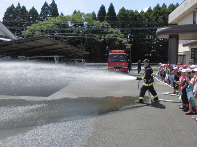 放水の実演